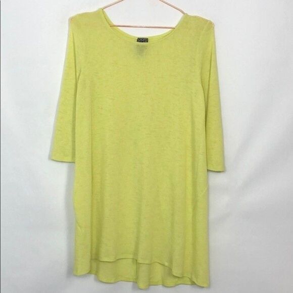 Clara Sun Woo Neon Yellow Tunic Like New Size M - Picture 2 of 6